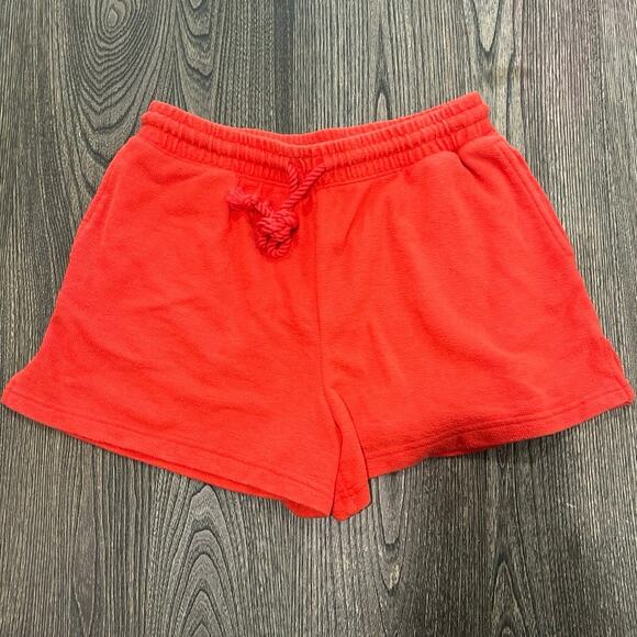 Universal Thread Sweat Shorts High Rise Drawcord Elastic Waist Orange Size M - Picture 1 of 5